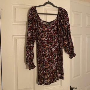 Black Long Sleeve Floral Dress - Forever 21